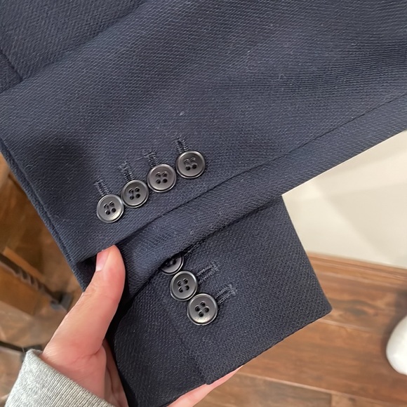 Reiss navy blazer harley crop texture tail NWT - Picture 5 of 7